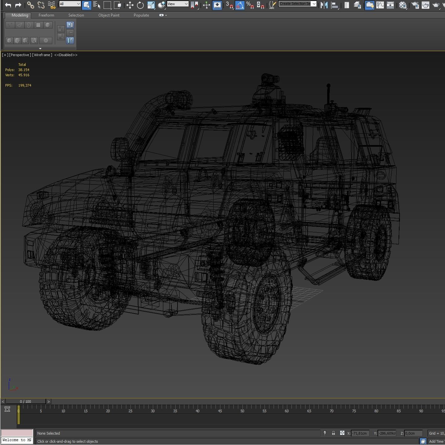 IVECO CRISTANINI 4X4 Low-poly 3D model_41