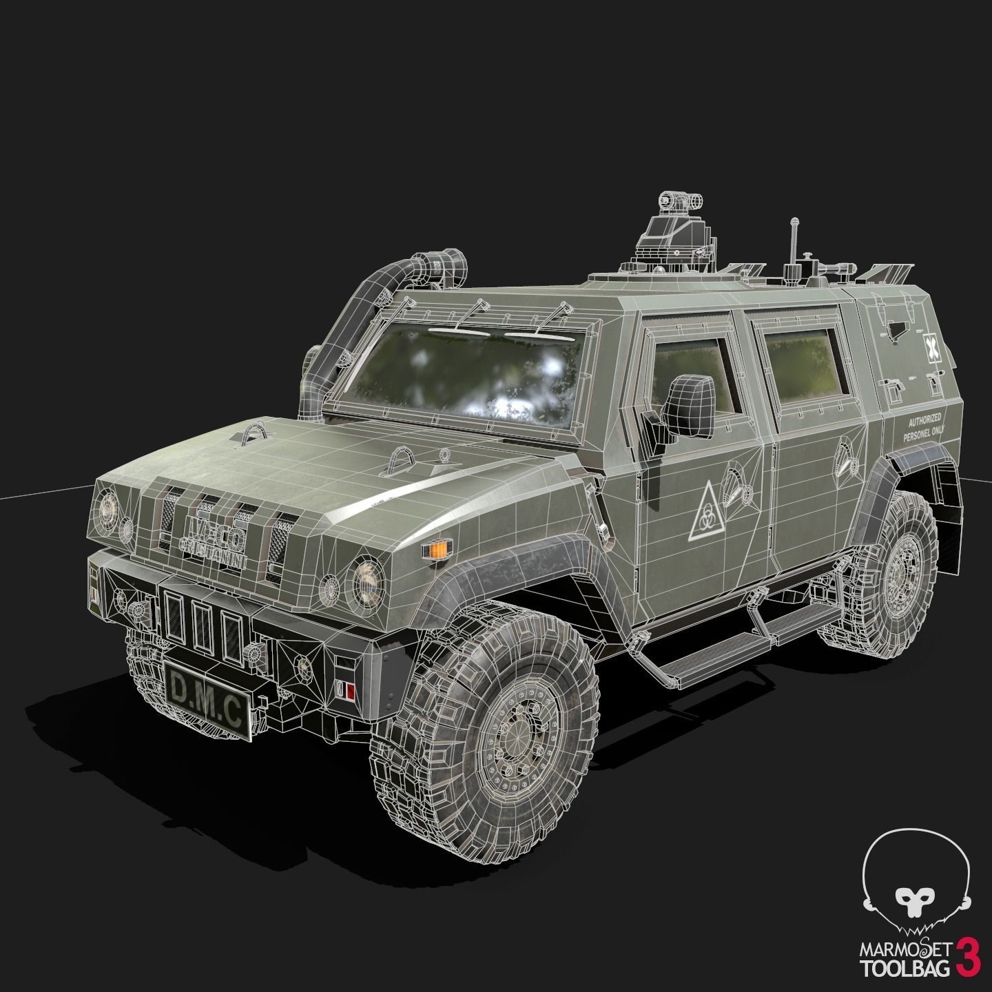 IVECO CRISTANINI 4X4 Low-poly 3D model_11