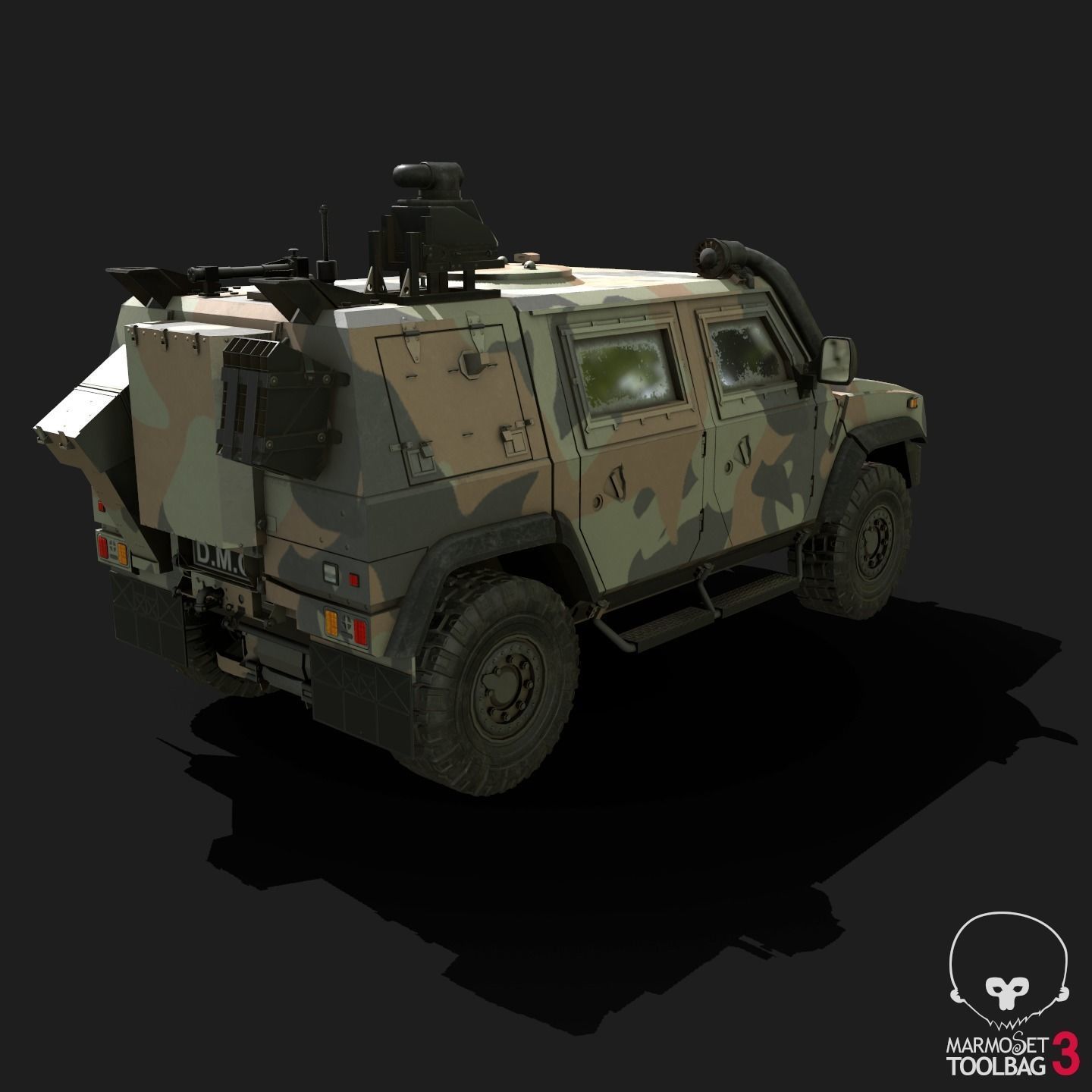 IVECO CRISTANINI 4X4 Low-poly 3D model_28