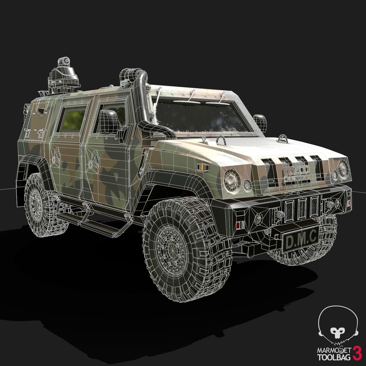 IVECO CRISTANINI 4X4 Low-poly 3D model_31