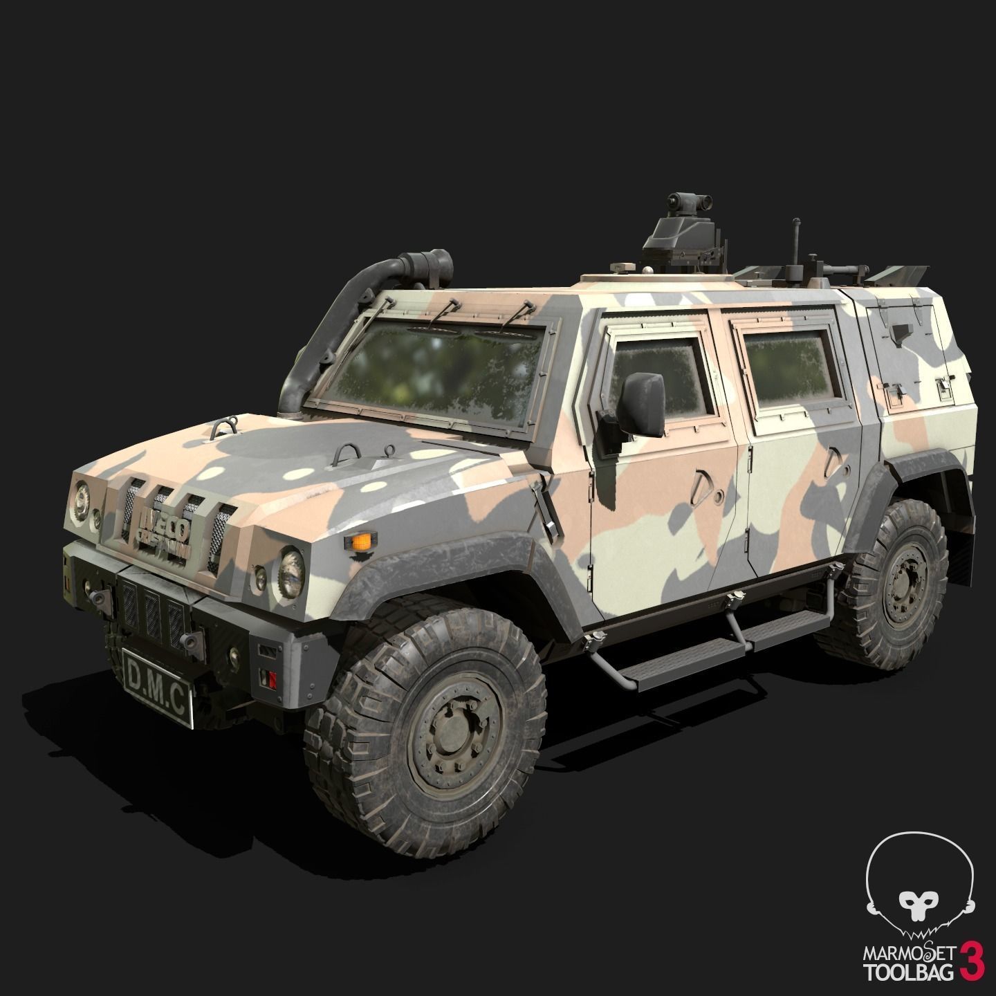 IVECO CRISTANINI 4X4 Low-poly 3D model_22