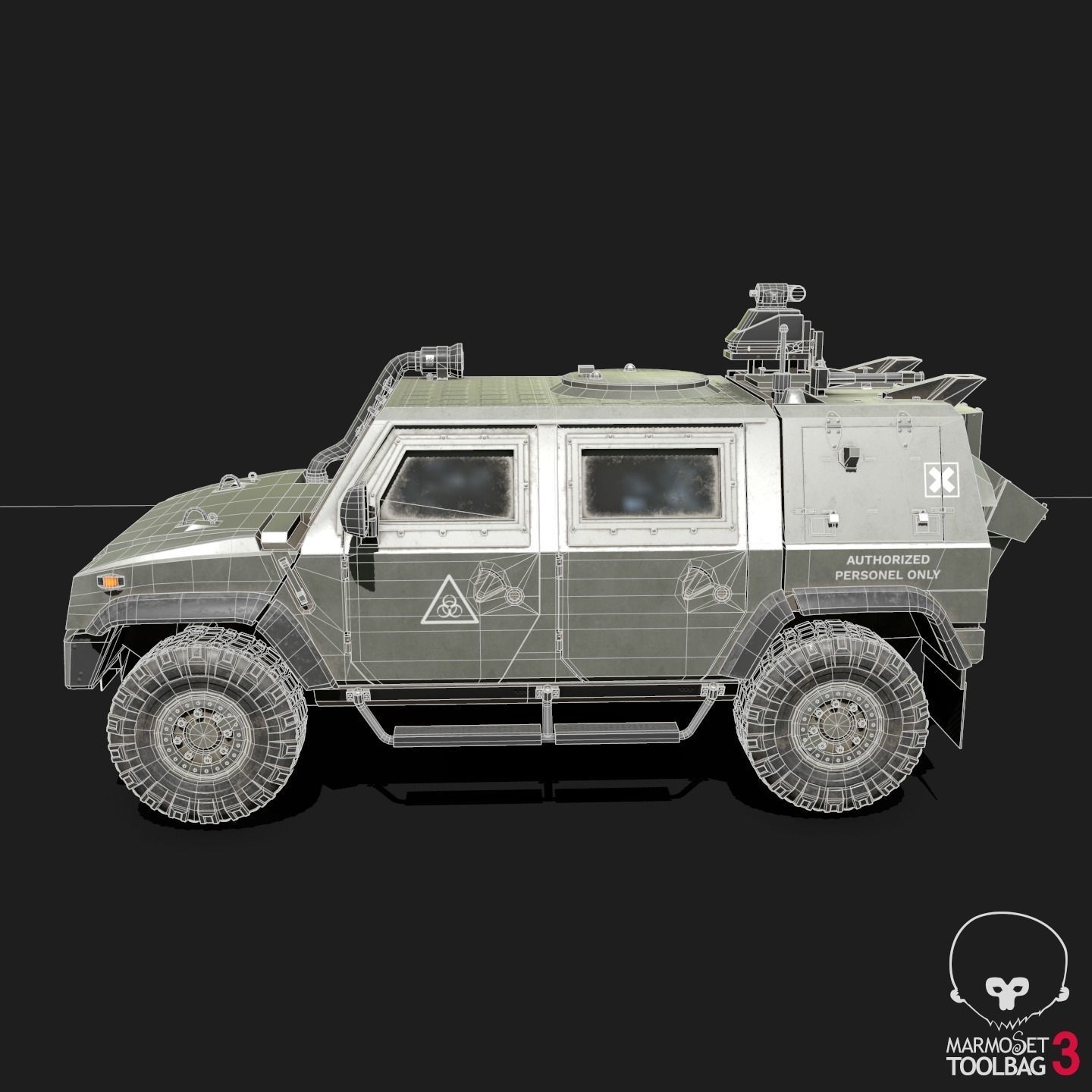 IVECO CRISTANINI 4X4 Low-poly 3D model_13