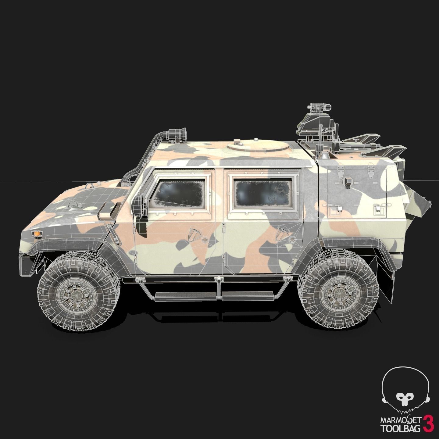 IVECO CRISTANINI 4X4 Low-poly 3D model_25