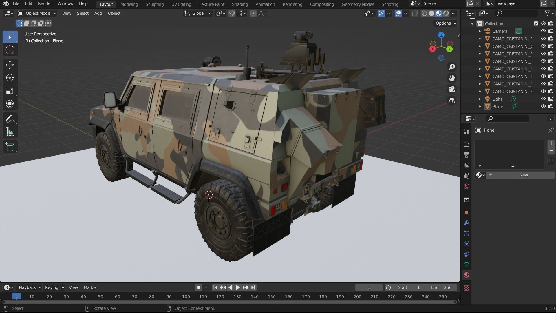 IVECO CRISTANINI 4X4 Low-poly 3D model_52