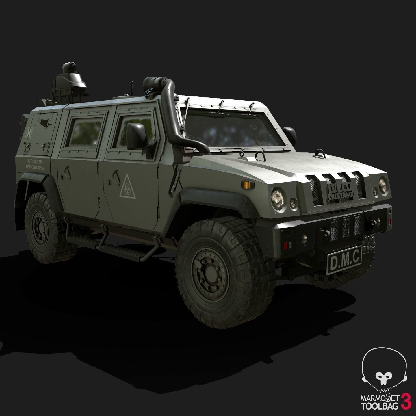 IVECO CRISTANINI 4X4 Low-poly 3D model_18