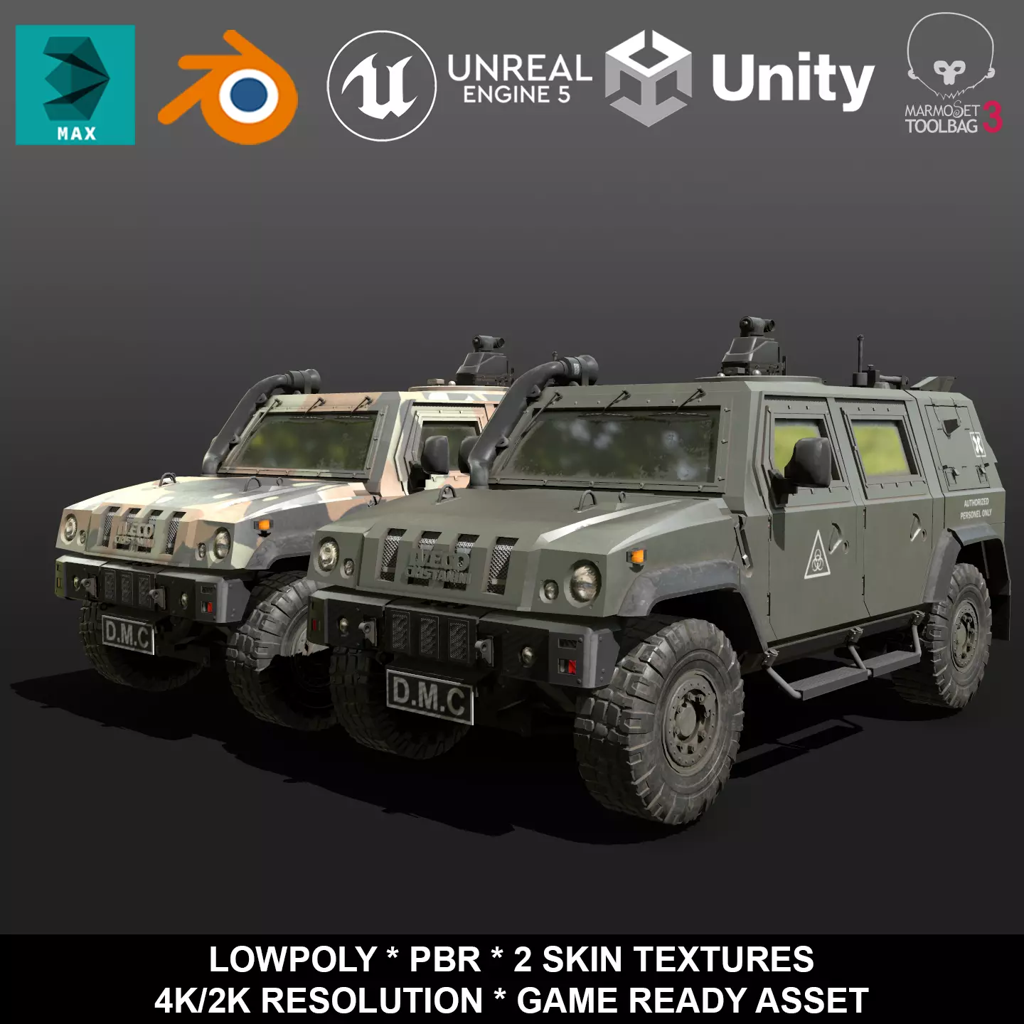 IVECO CRISTANINI 4X4 Low-poly 3D model_0