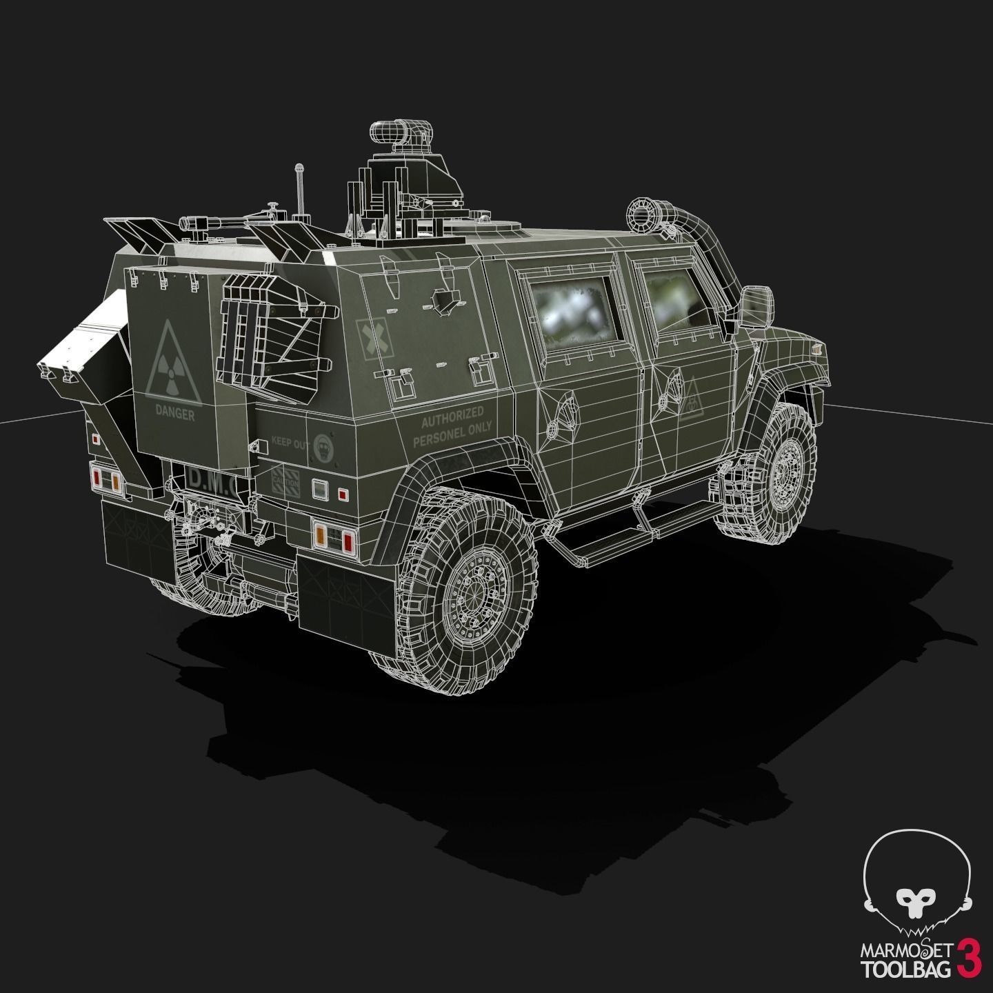 IVECO CRISTANINI 4X4 Low-poly 3D model_17