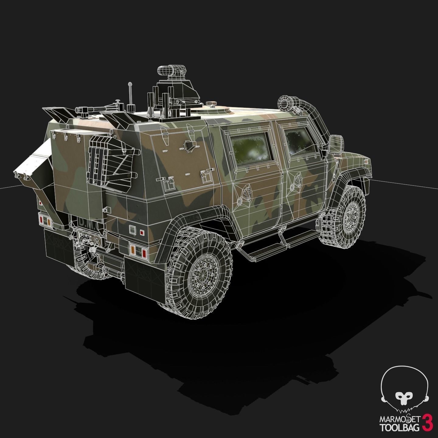 IVECO CRISTANINI 4X4 Low-poly 3D model_29