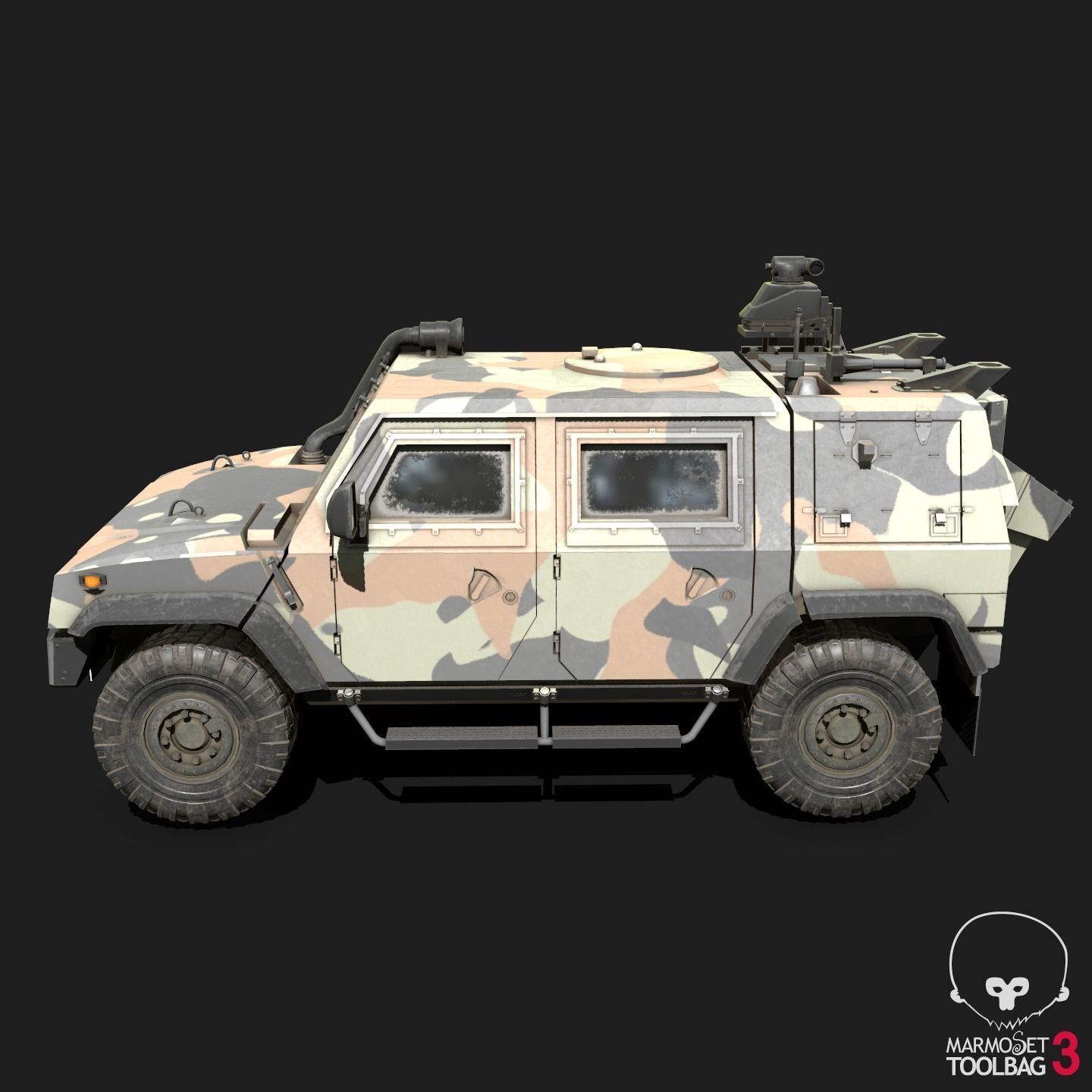 IVECO CRISTANINI 4X4 Low-poly 3D model_24