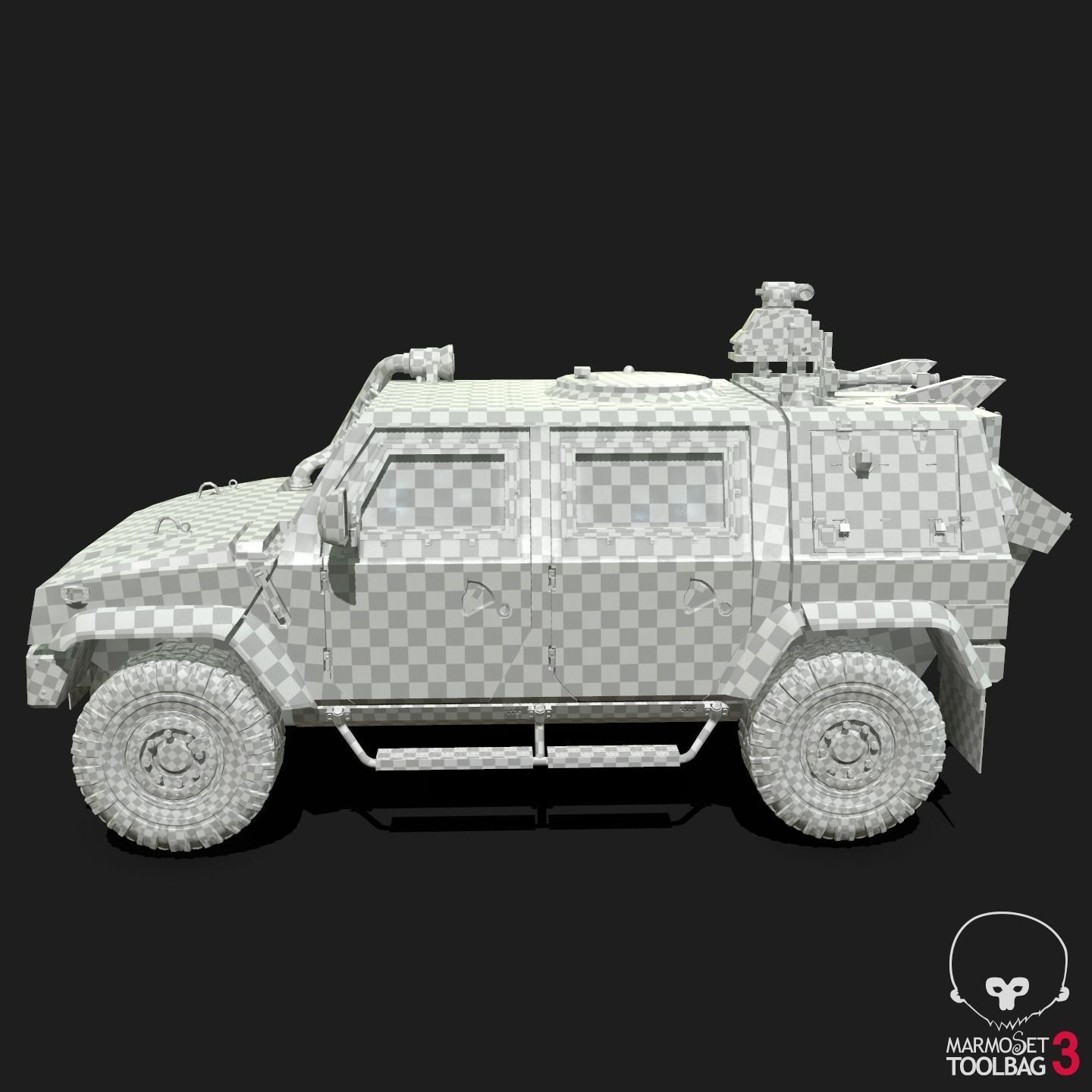 IVECO CRISTANINI 4X4 Low-poly 3D model_36