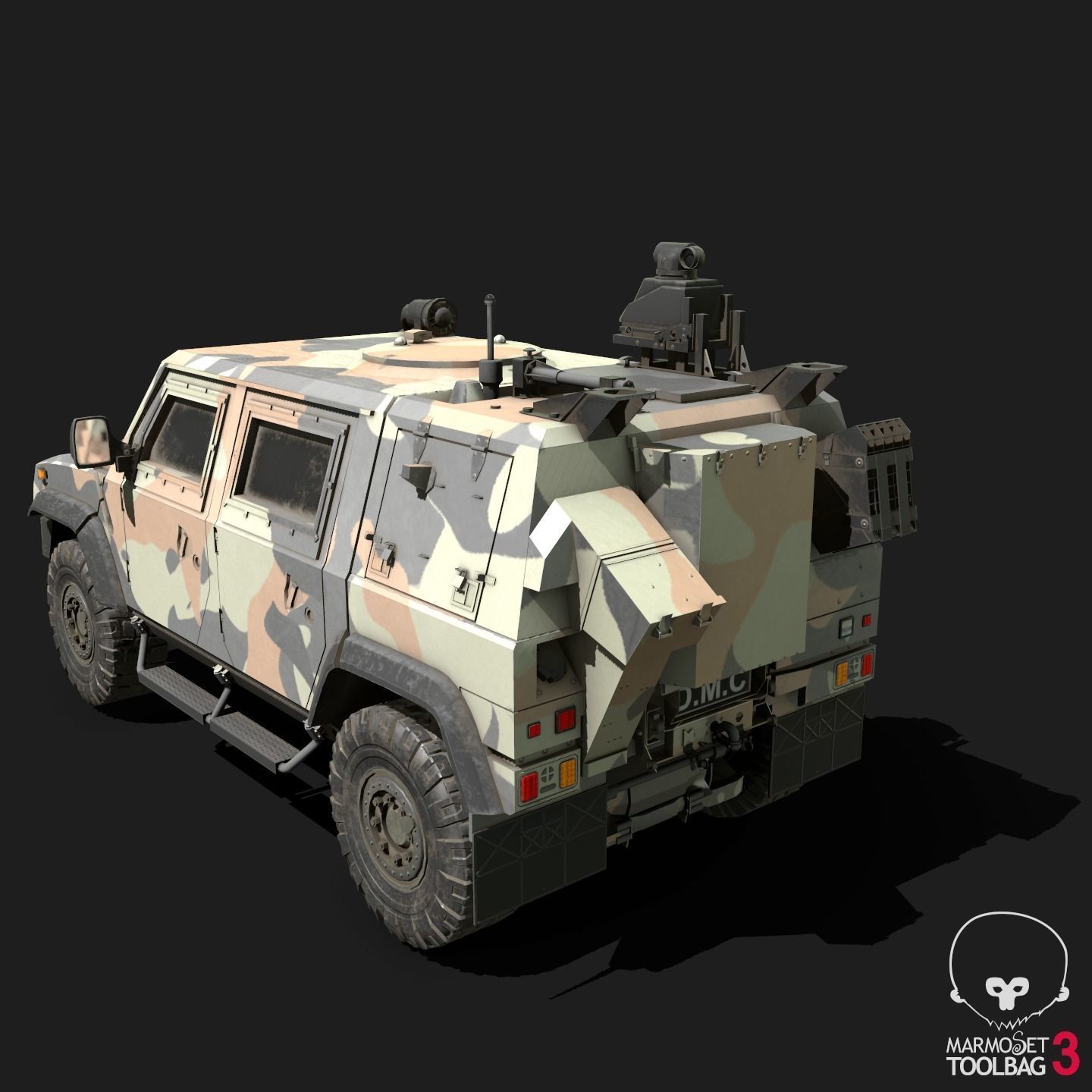 IVECO CRISTANINI 4X4 Low-poly 3D model_26