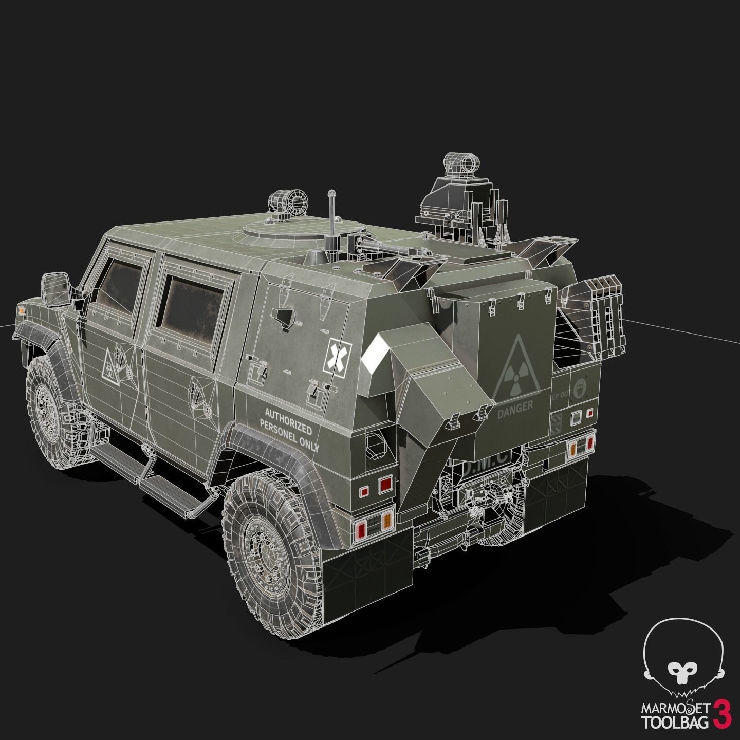 IVECO CRISTANINI 4X4 Low-poly 3D model_15