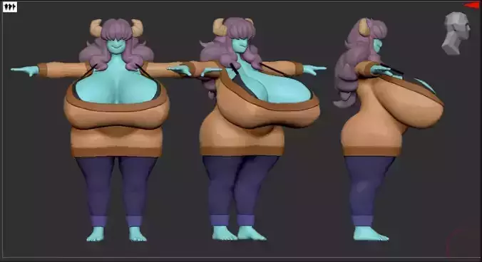 Sue VRChat  Low-poly 3D model