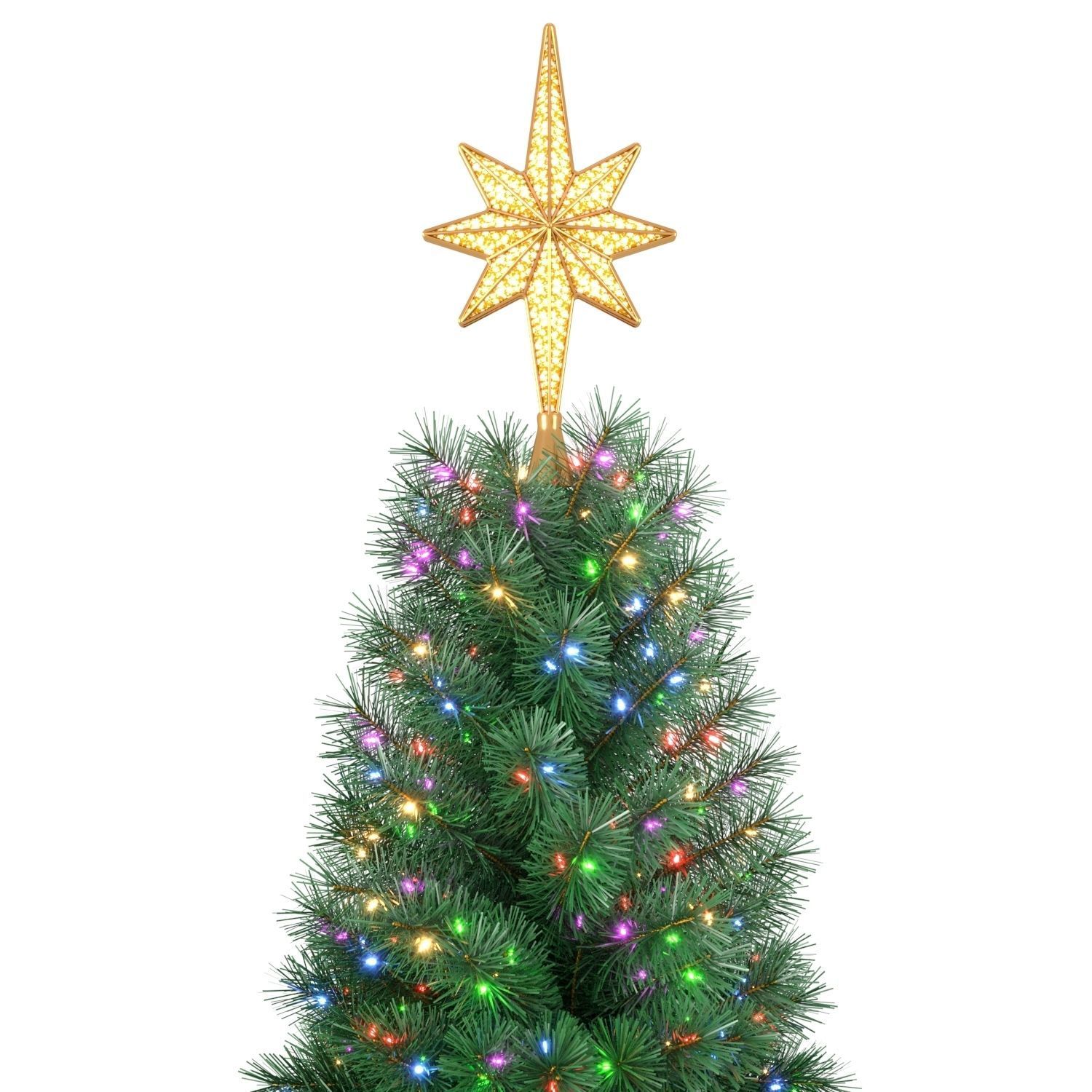 Christmas Tree 9 feet With Multicolor Lights 3D model_2