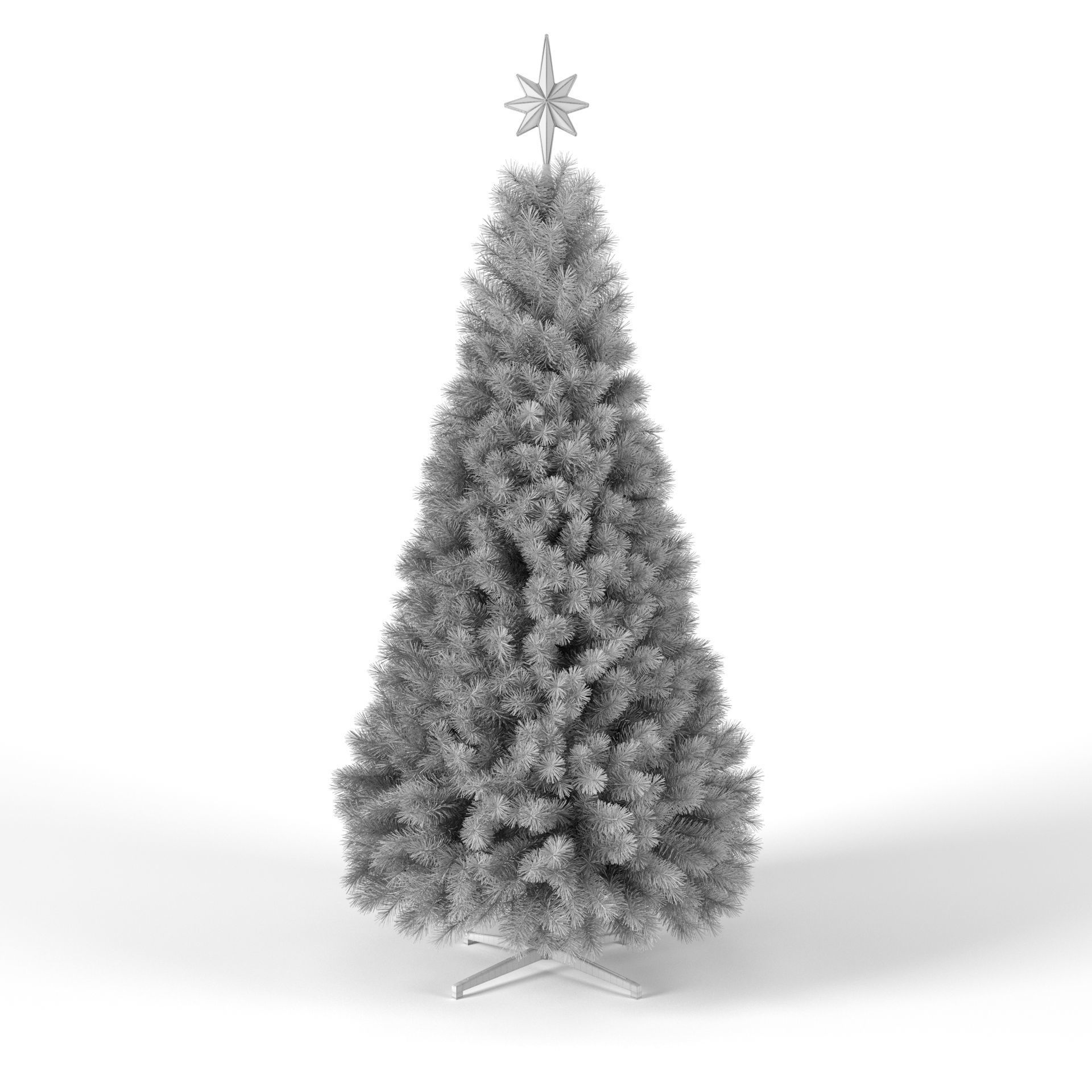 Christmas Tree 9 feet With Multicolor Lights 3D model_7