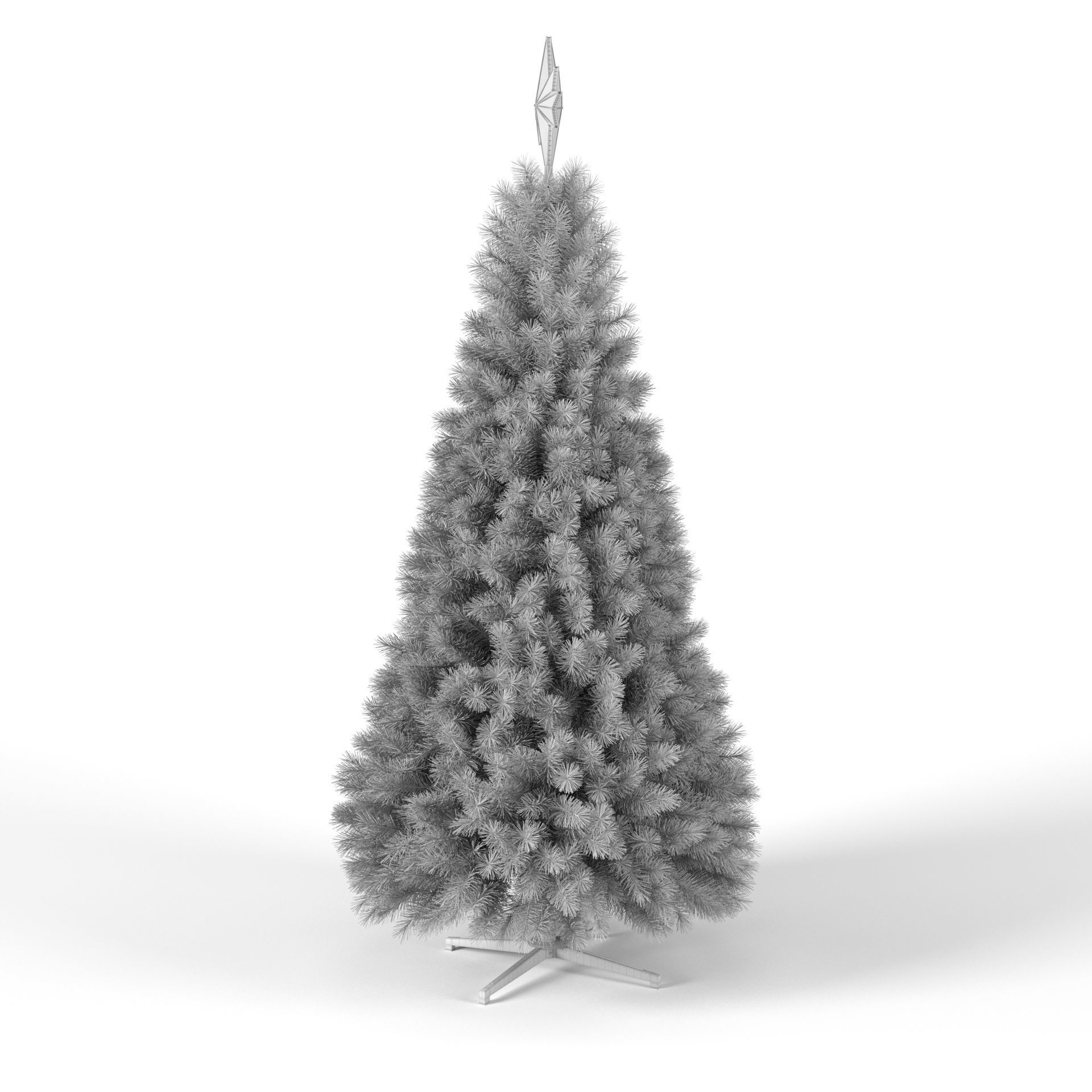 Christmas Tree 9 feet With Multicolor Lights 3D model_8
