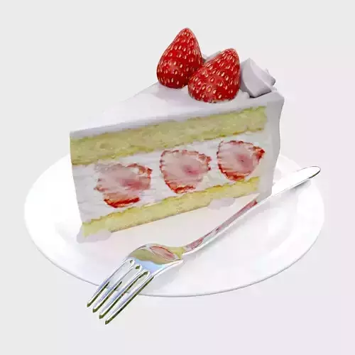 Slice of stawberry cake