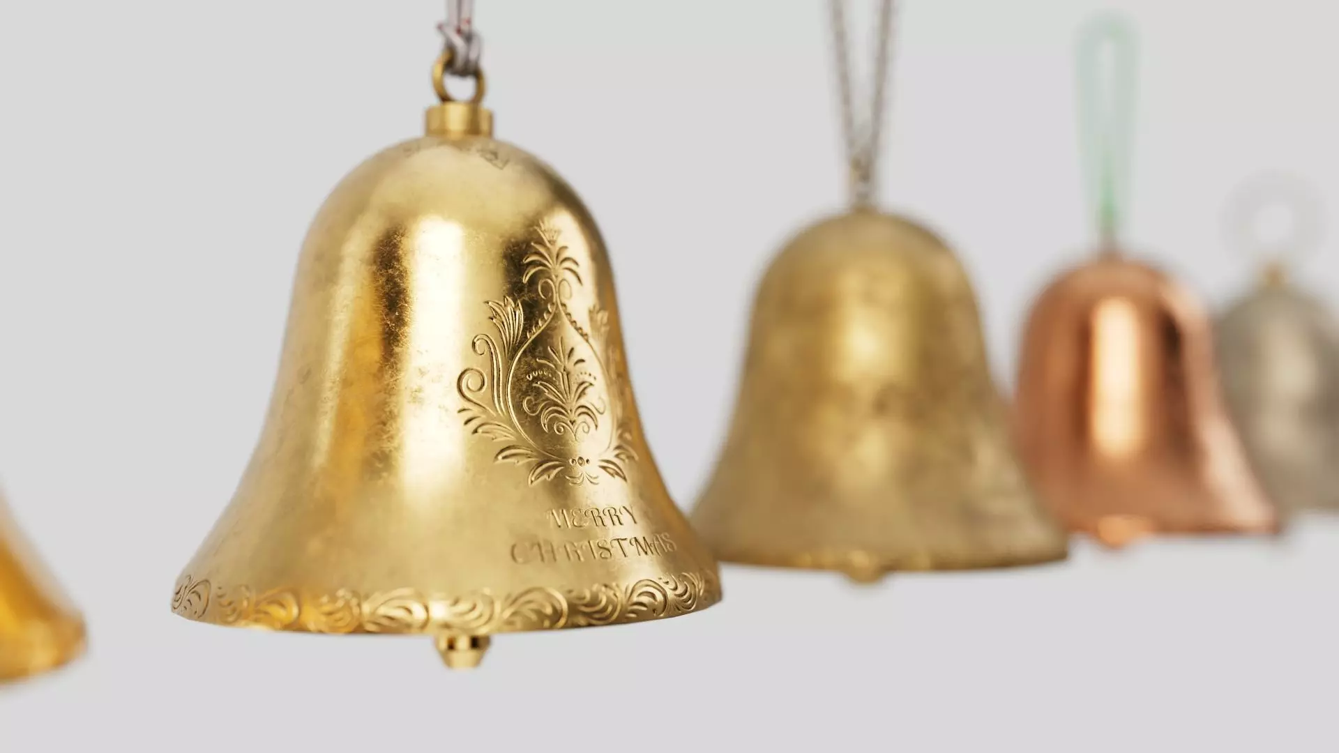 Christmas bell builder with 14 mesh 4 skin and 3 colors  3D model_0