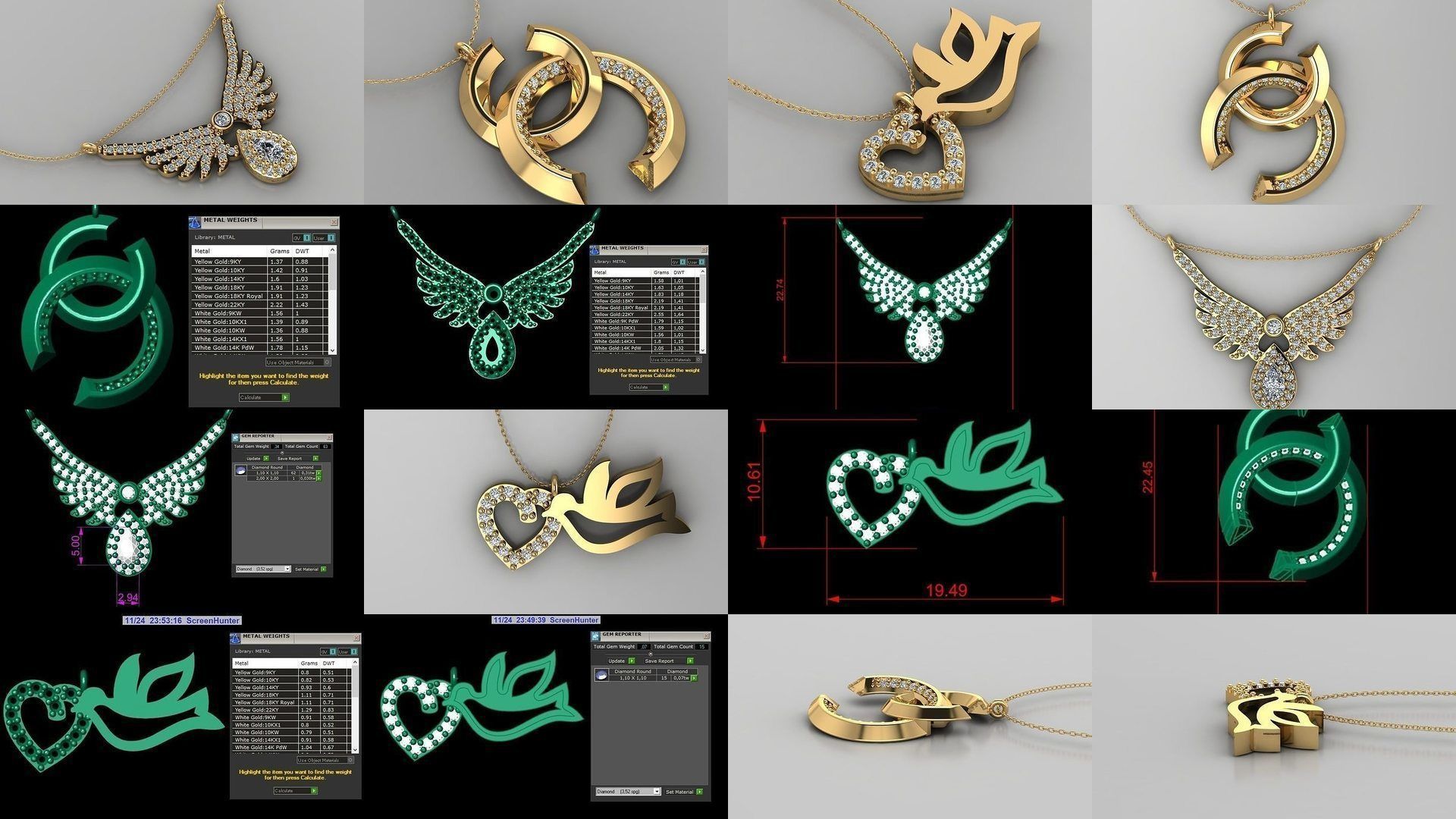 Mini Pendant 3D Print  51 Models 3D Model Collection_5