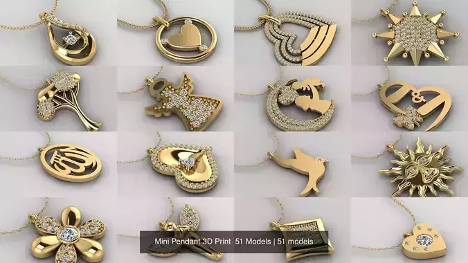 Mini Pendant 3D Print  51 Models