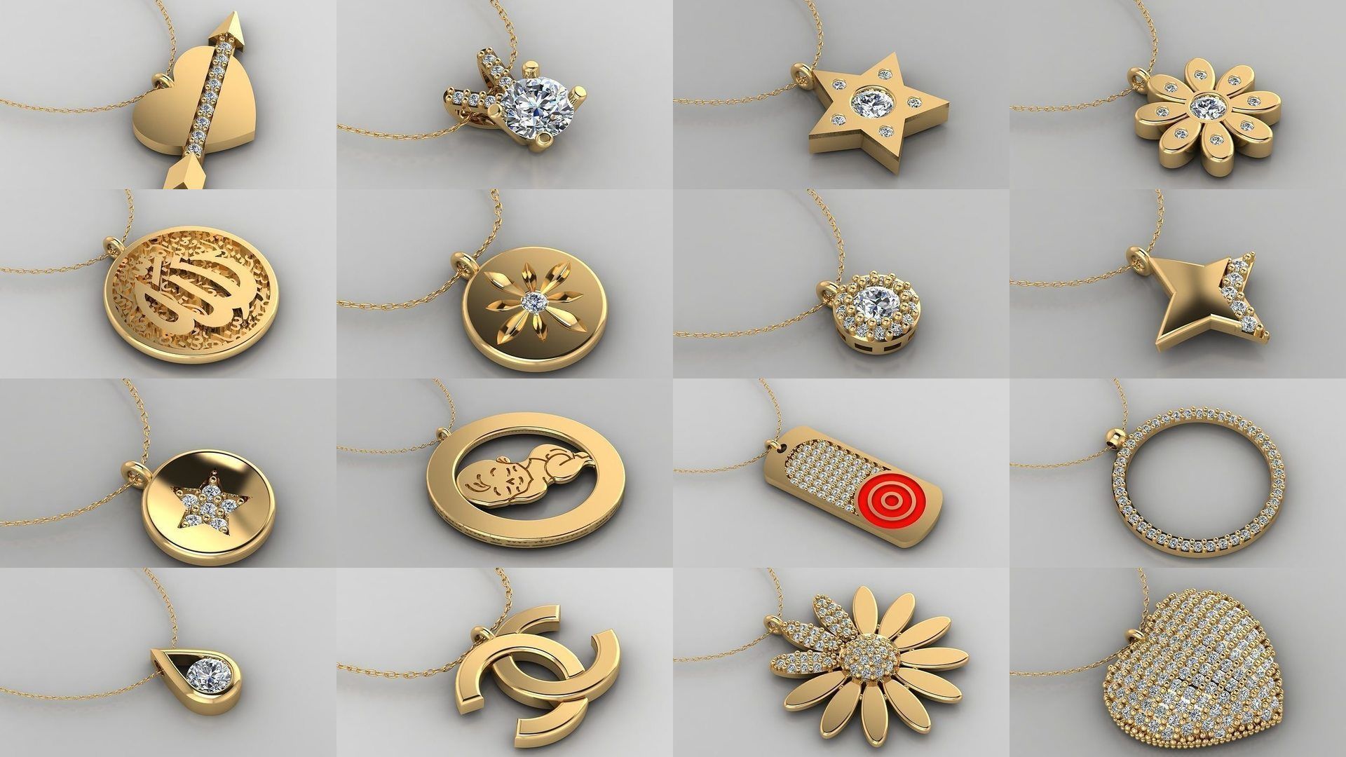 Mini Pendant 3D Print  51 Models 3D Model Collection_1