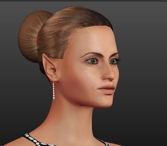 female women fantasy character elf warrior  3D model