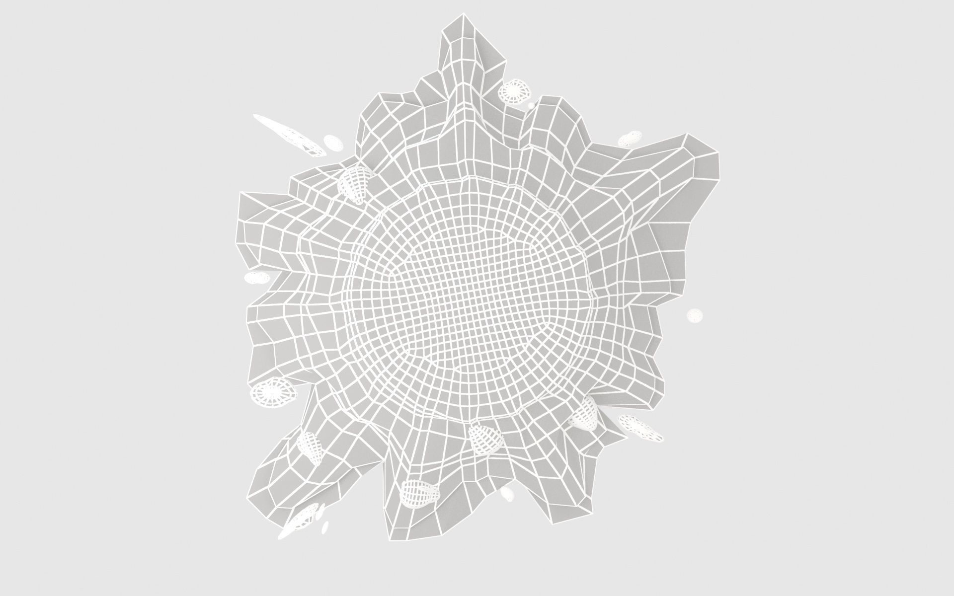 Broken stawberry cake 3D model_19