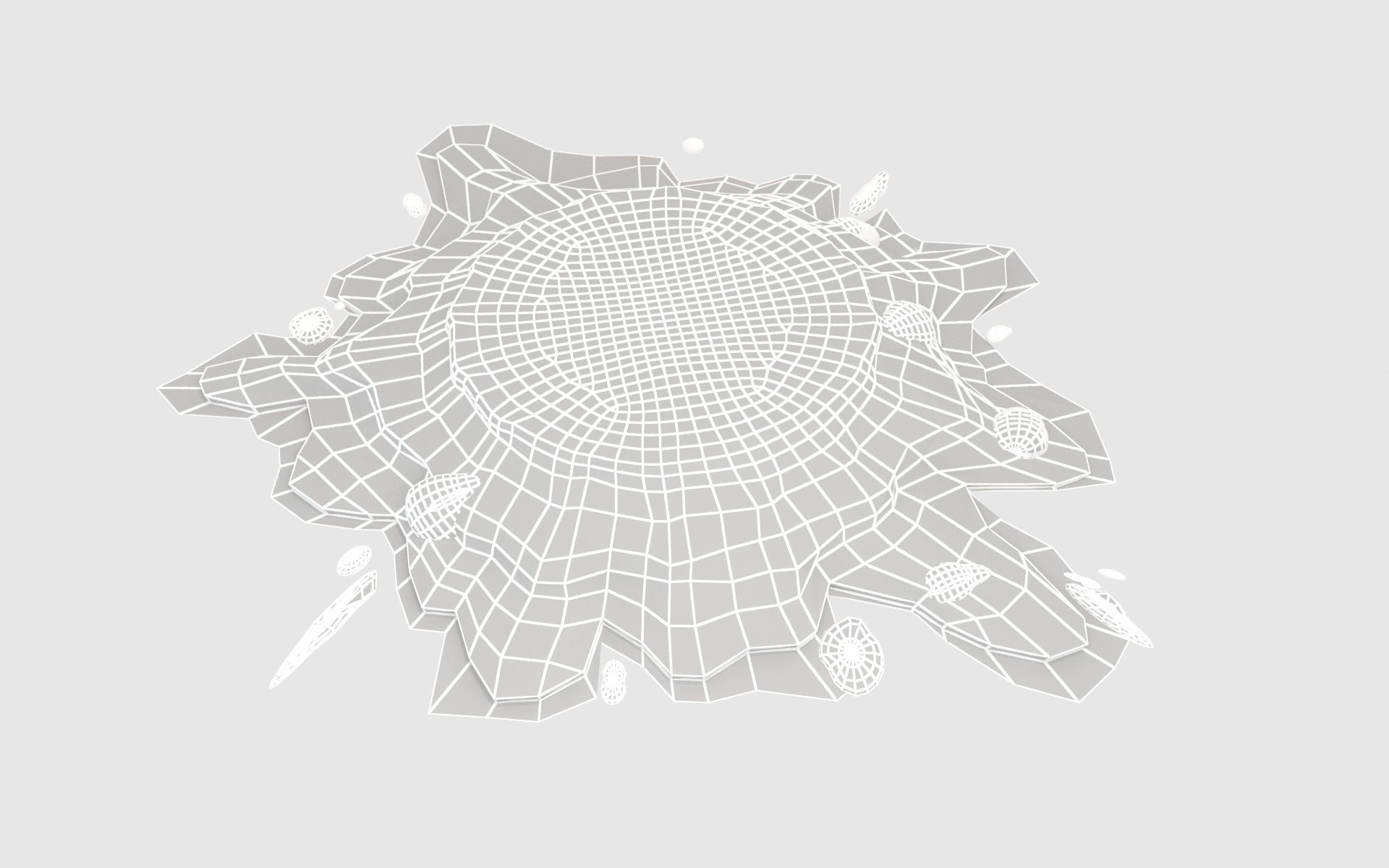 Broken stawberry cake 3D model_22