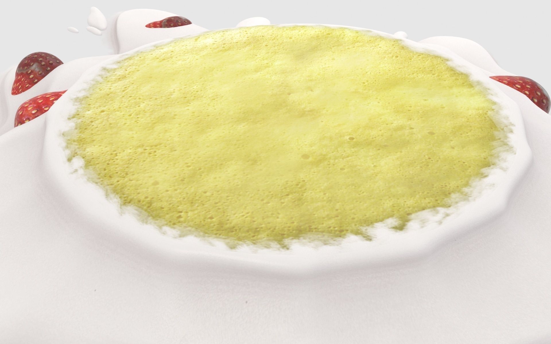 Broken stawberry cake 3D model_16