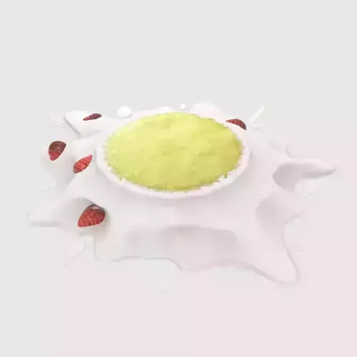 Broken stawberry cake