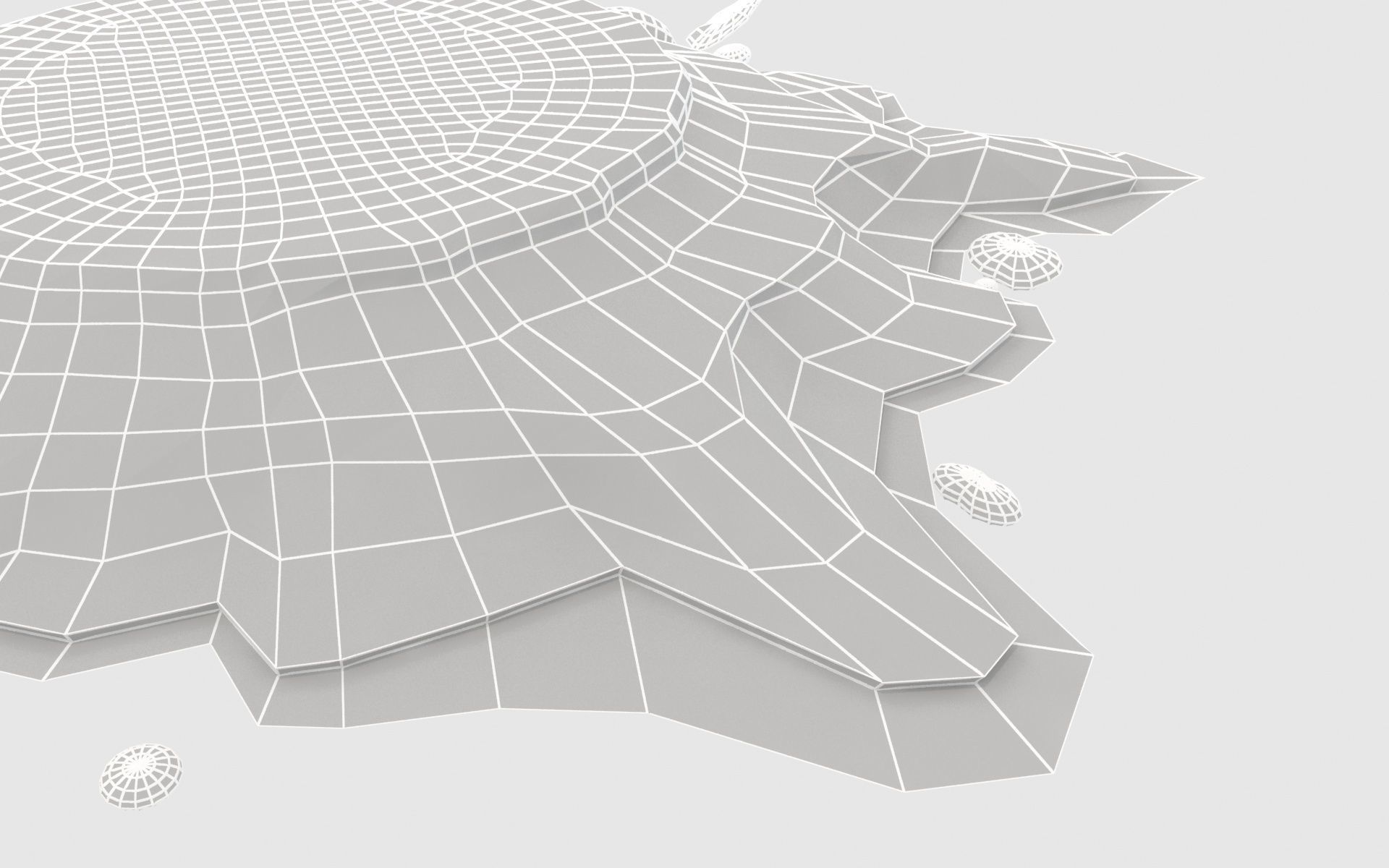 Broken stawberry cake 3D model_24