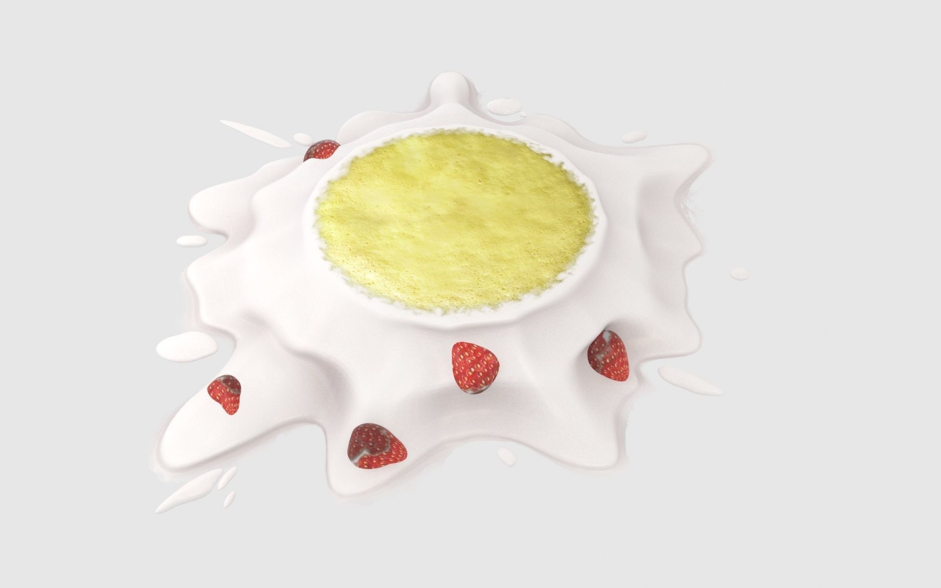 Broken stawberry cake 3D model_12