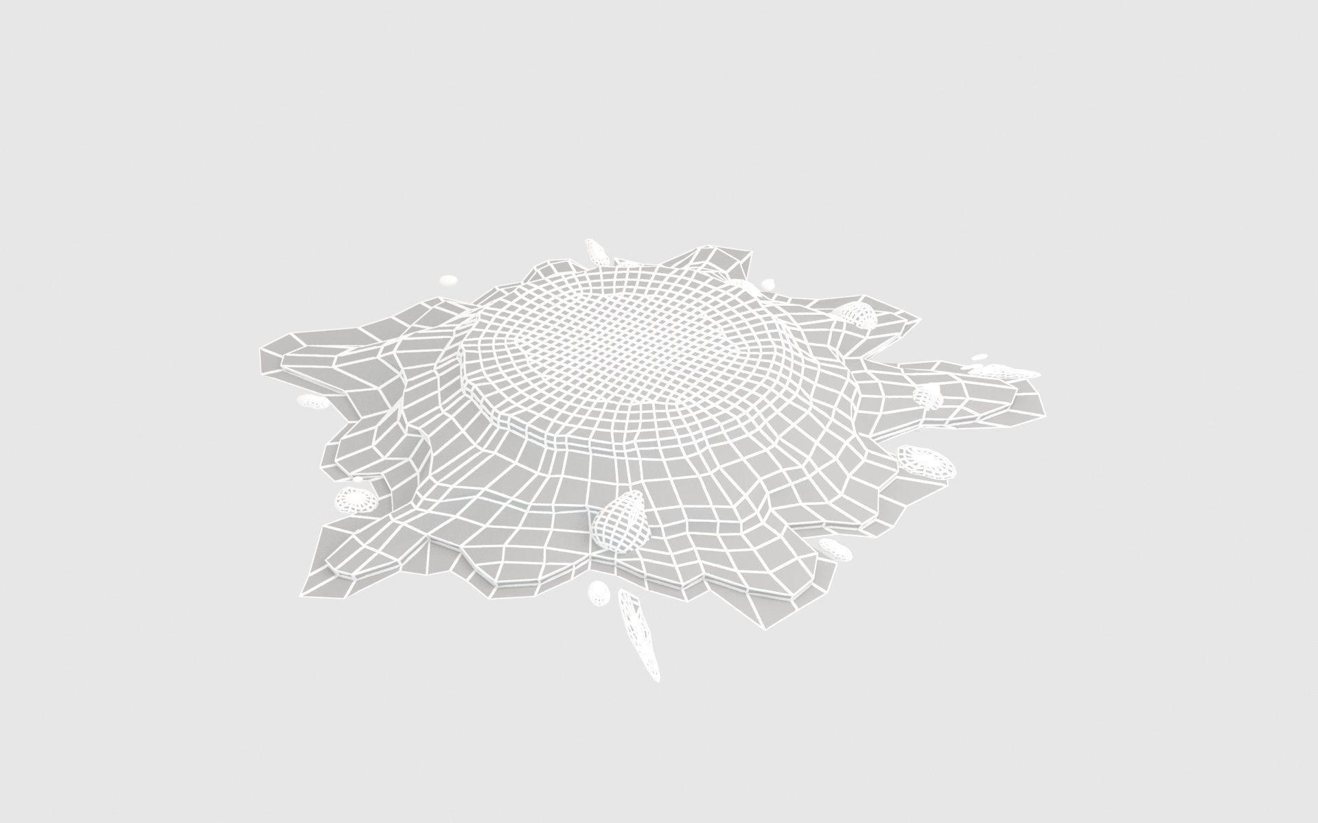 Broken stawberry cake 3D model_20