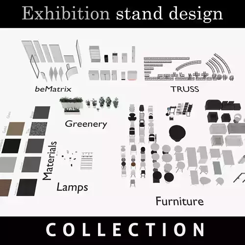 Exhibition design pack 3D model
