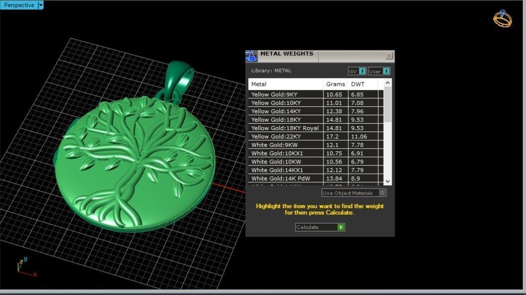 life tree pendant 3D print model_5