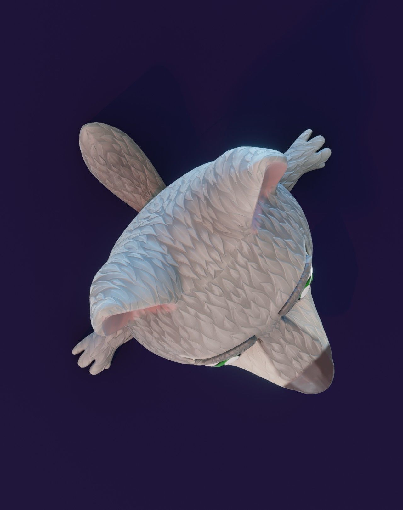 Cartoon Wolf Rigged 3D Model Low-poly 3D model_5