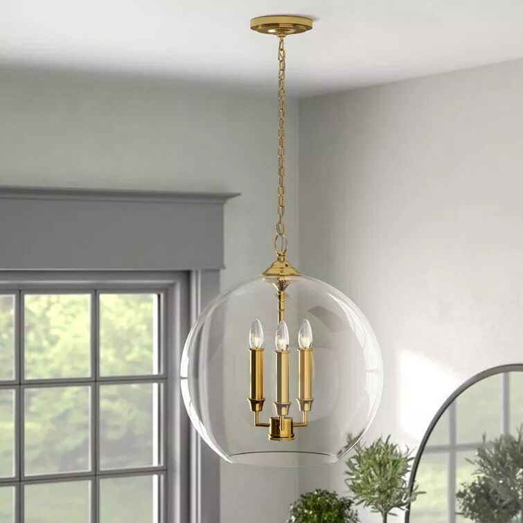Karon Light Unique Statement Globe Pendant - 3 Colour 3D model