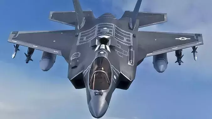 F35A Lightning II with cockpit - Rigged-Changeable Decal Texts