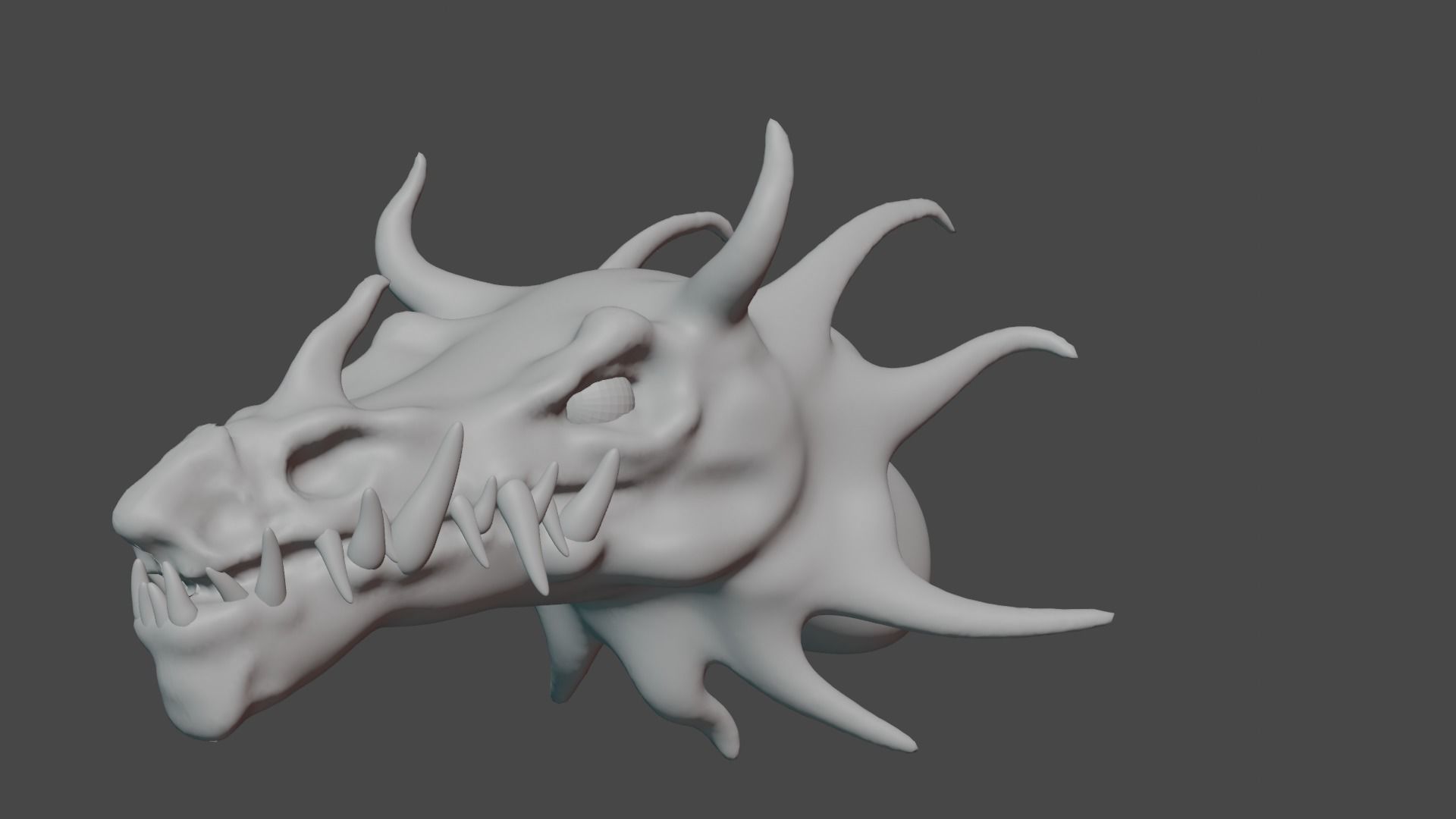 Dragon 3D Model head of Low-poly 3D model_8