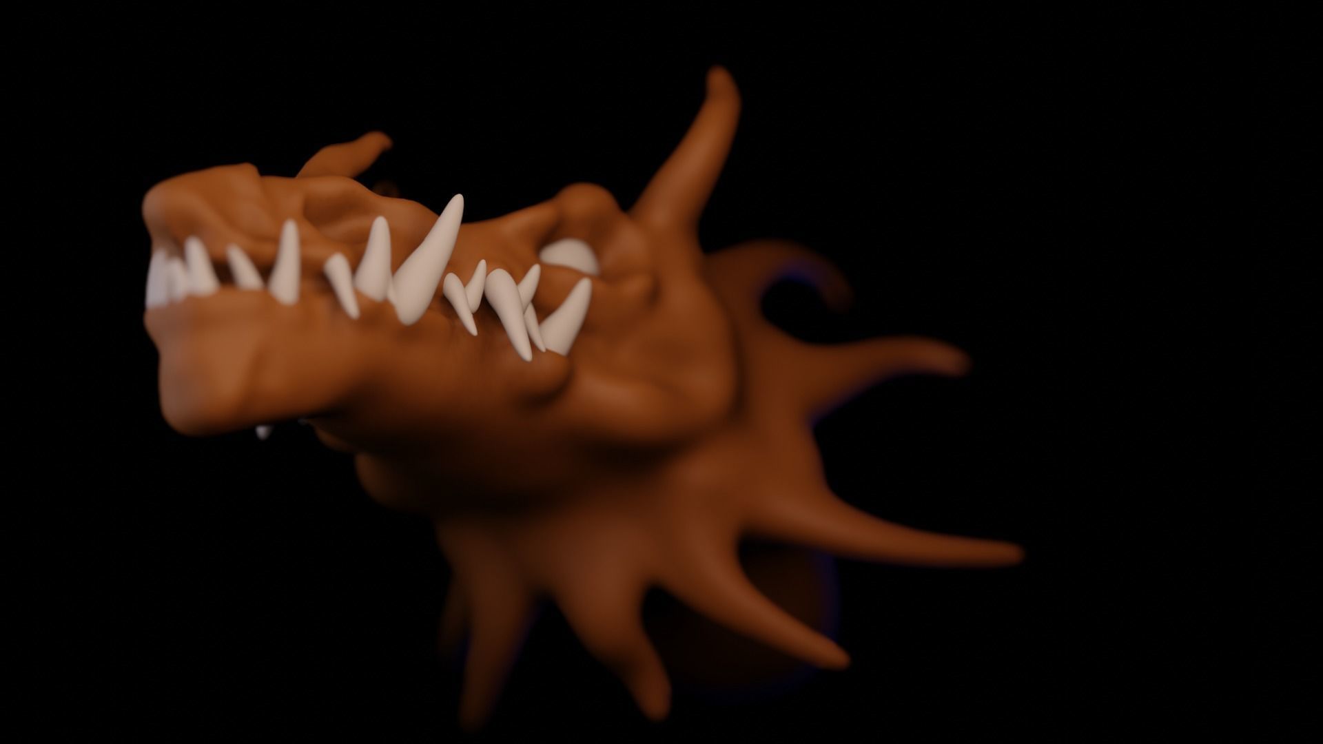 Dragon 3D Model head of Low-poly 3D model_3