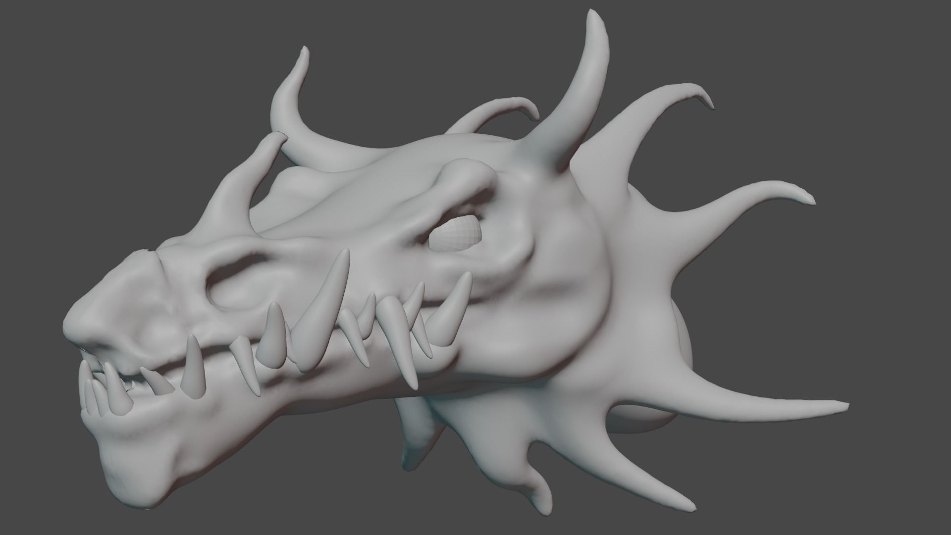 Dragon 3D Model head of Low-poly 3D model_6