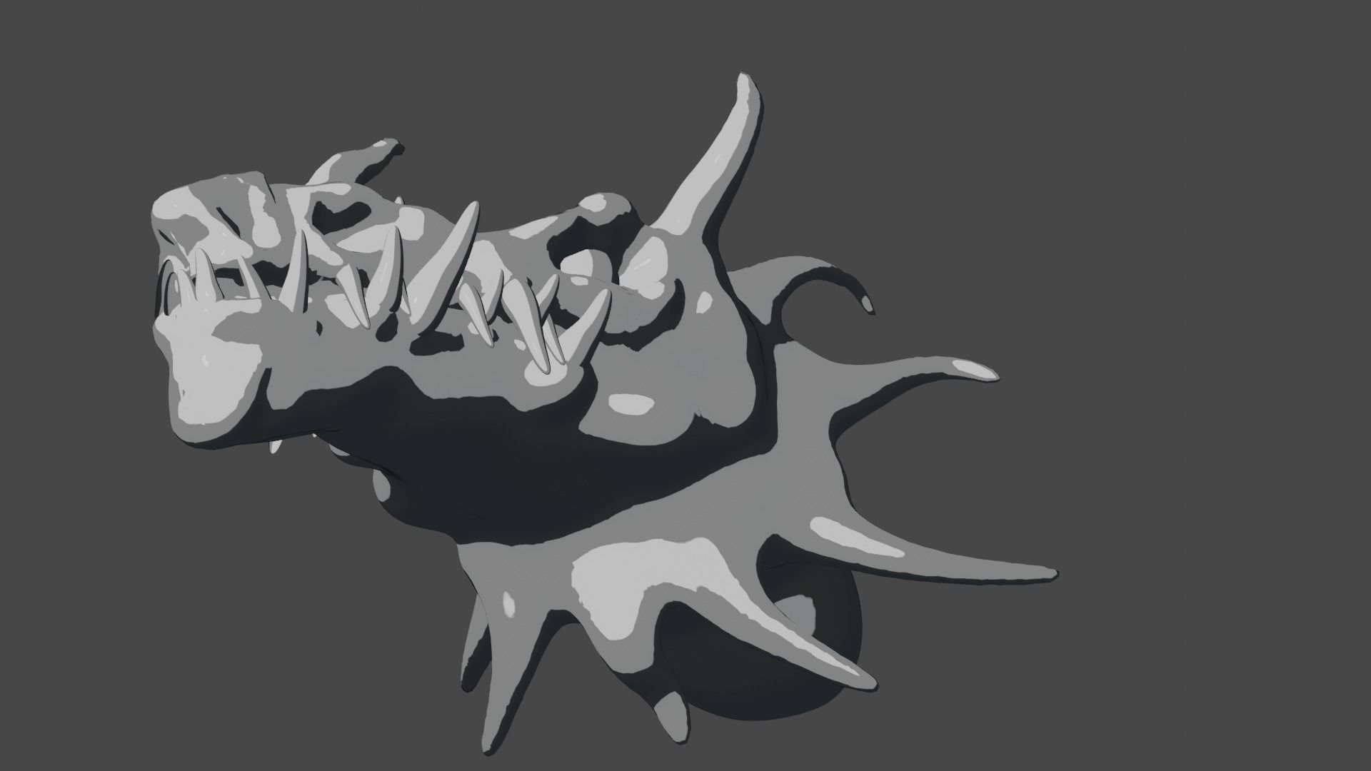 Dragon 3D Model head of Low-poly 3D model_9