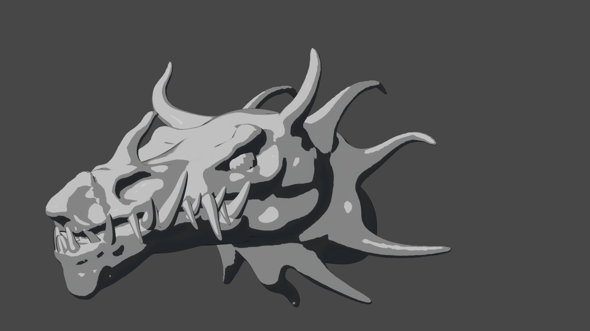 Dragon 3D Model head of Low-poly 3D model_14