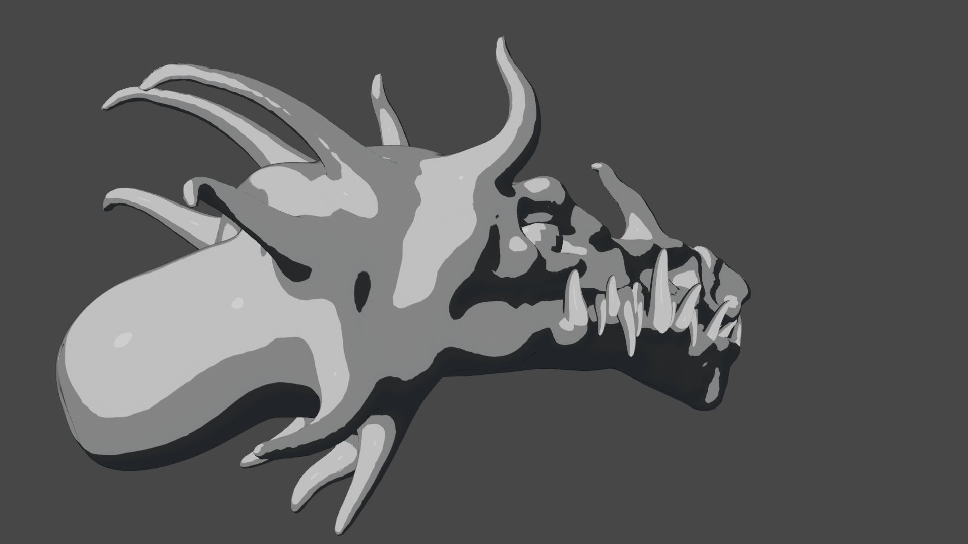 Dragon 3D Model head of Low-poly 3D model_13