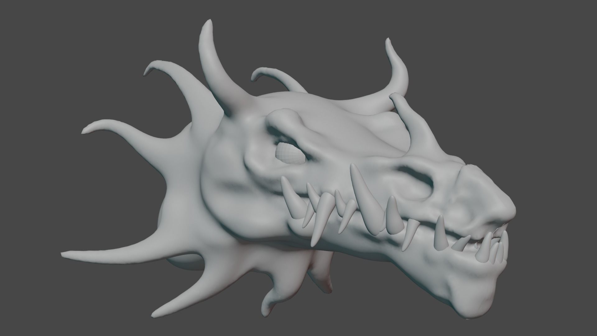 Dragon 3D Model head of Low-poly 3D model_7