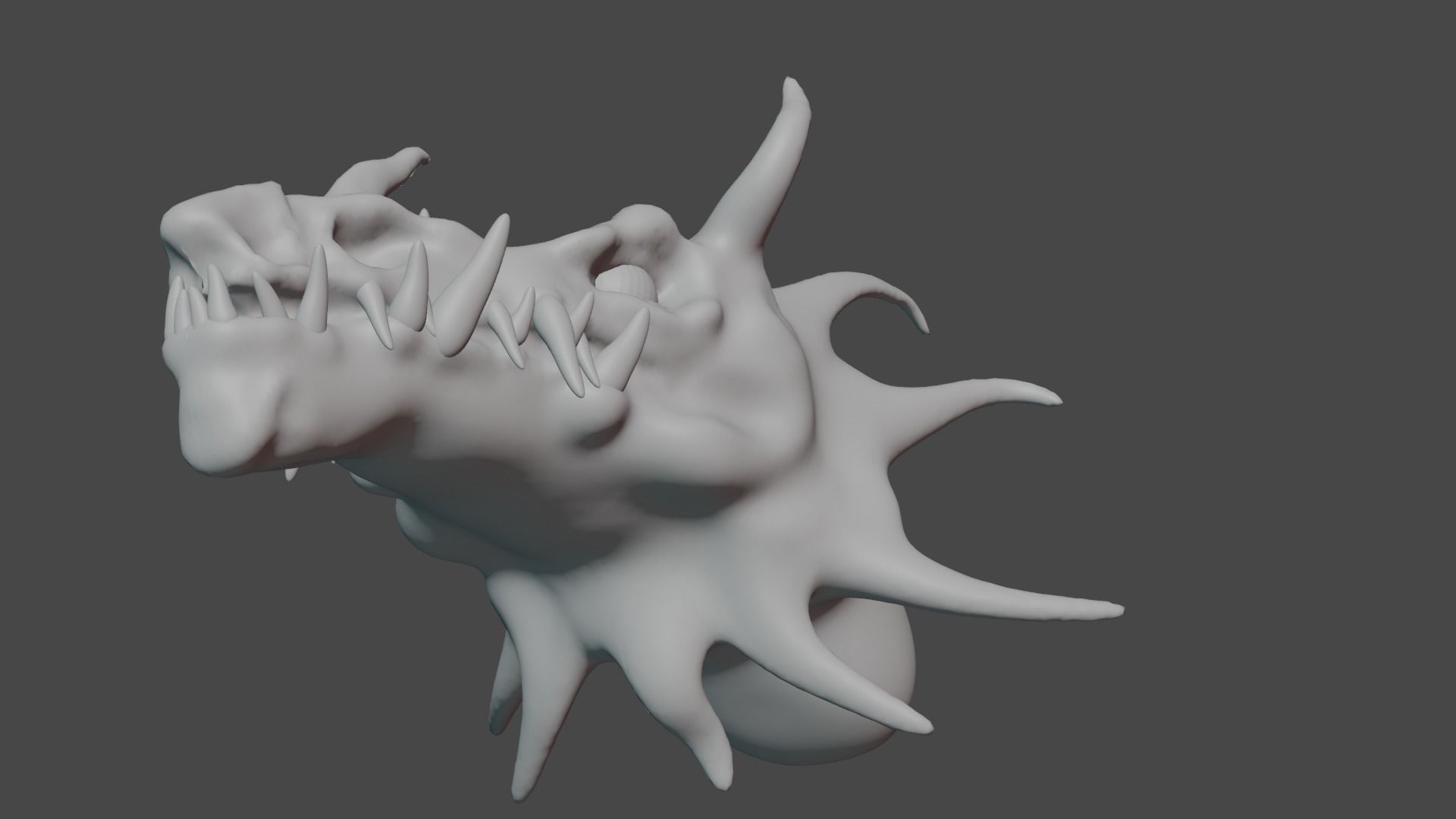 Dragon 3D Model head of Low-poly 3D model_5