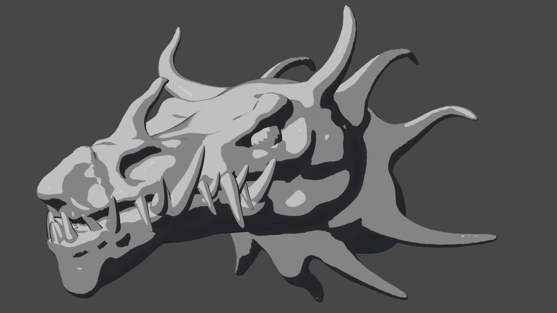 Dragon 3D Model head of Low-poly 3D model_10