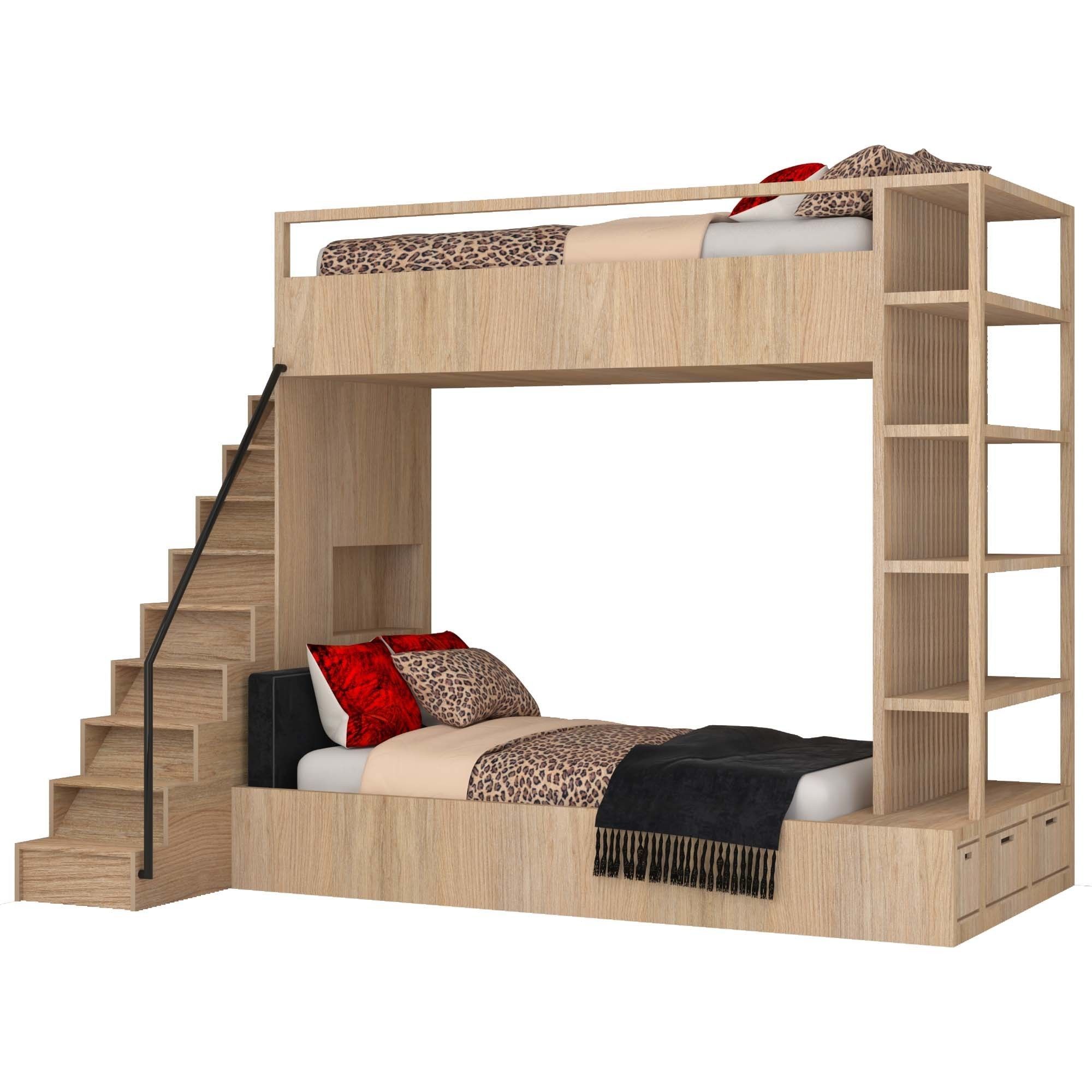 IKEA BUNK BED Low-poly 3D model_1
