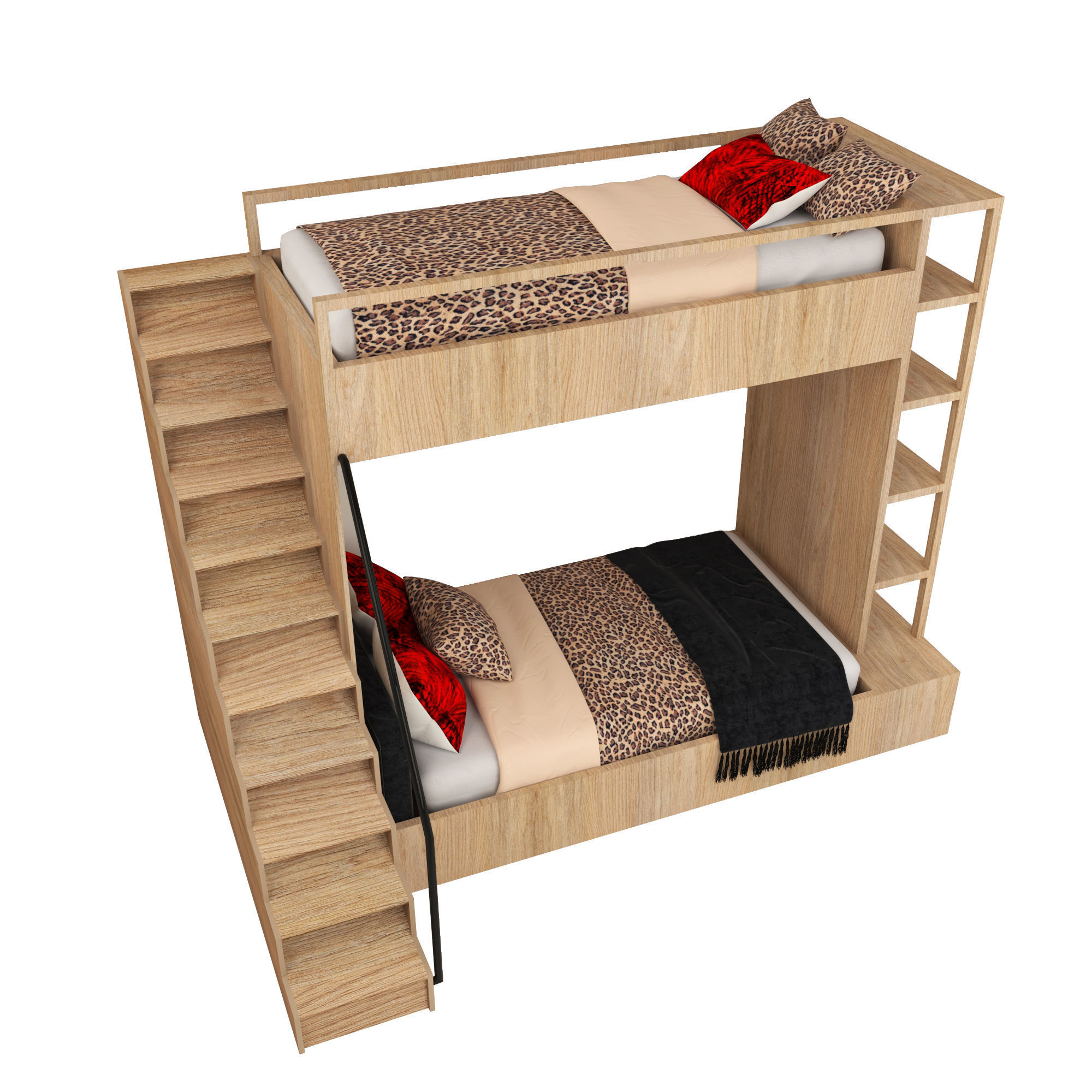 IKEA BUNK BED Low-poly 3D model_3