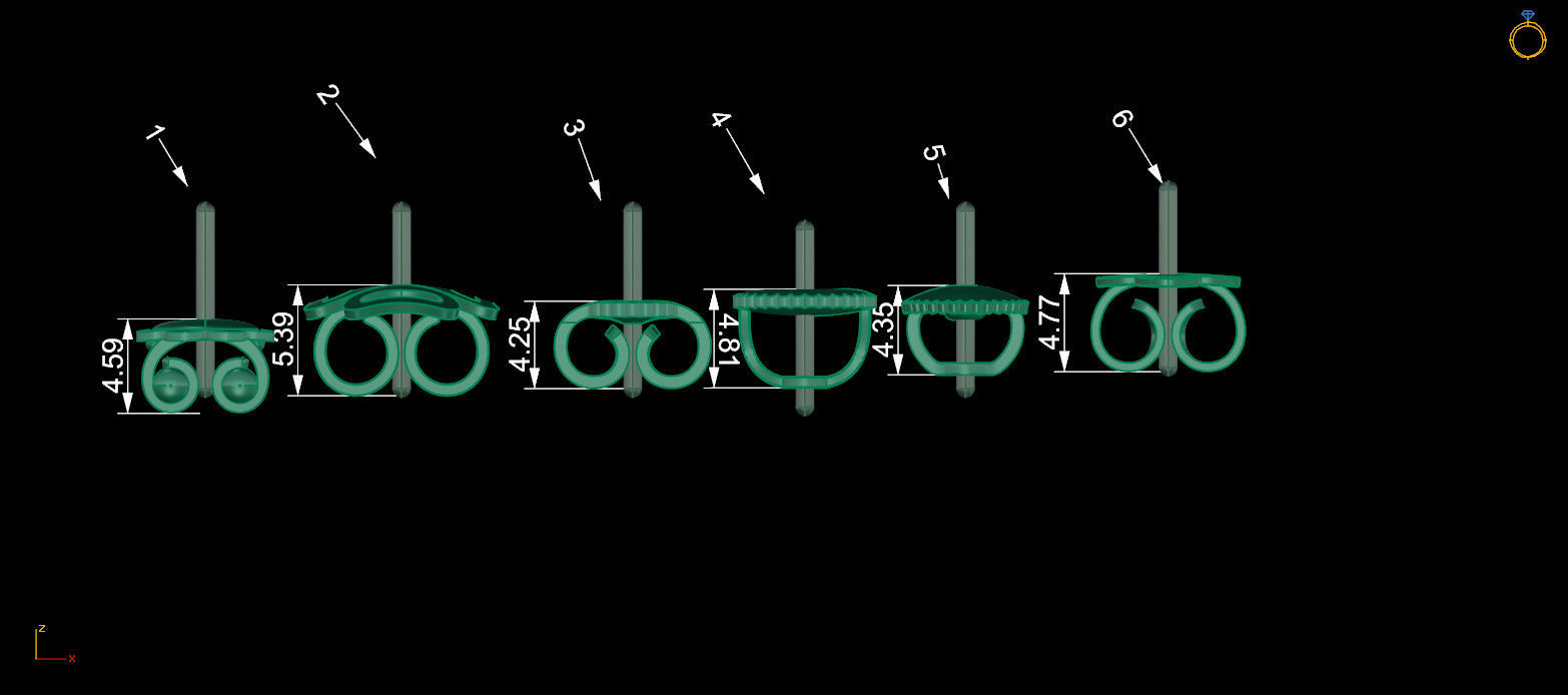 lock for stud earrings 3D print model_9